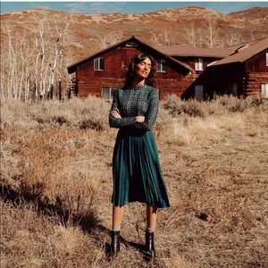 Arabella Lace Dress Emerald